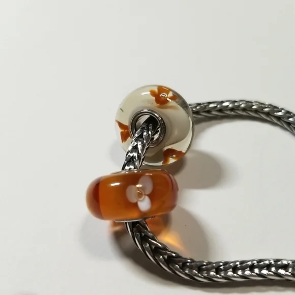 2 x Trollbeads OOAK Bubble Flowers - Picture 5 of 11